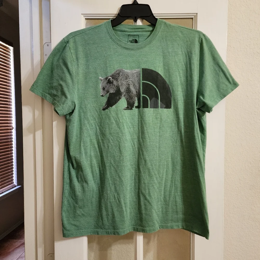 The North Face Bear Half Dome Graphic Tee Green XL Yosemite Shirt